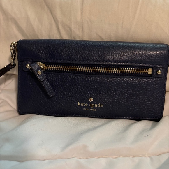 kate spade Handbags - Kate Spade Navy Blue Wallet